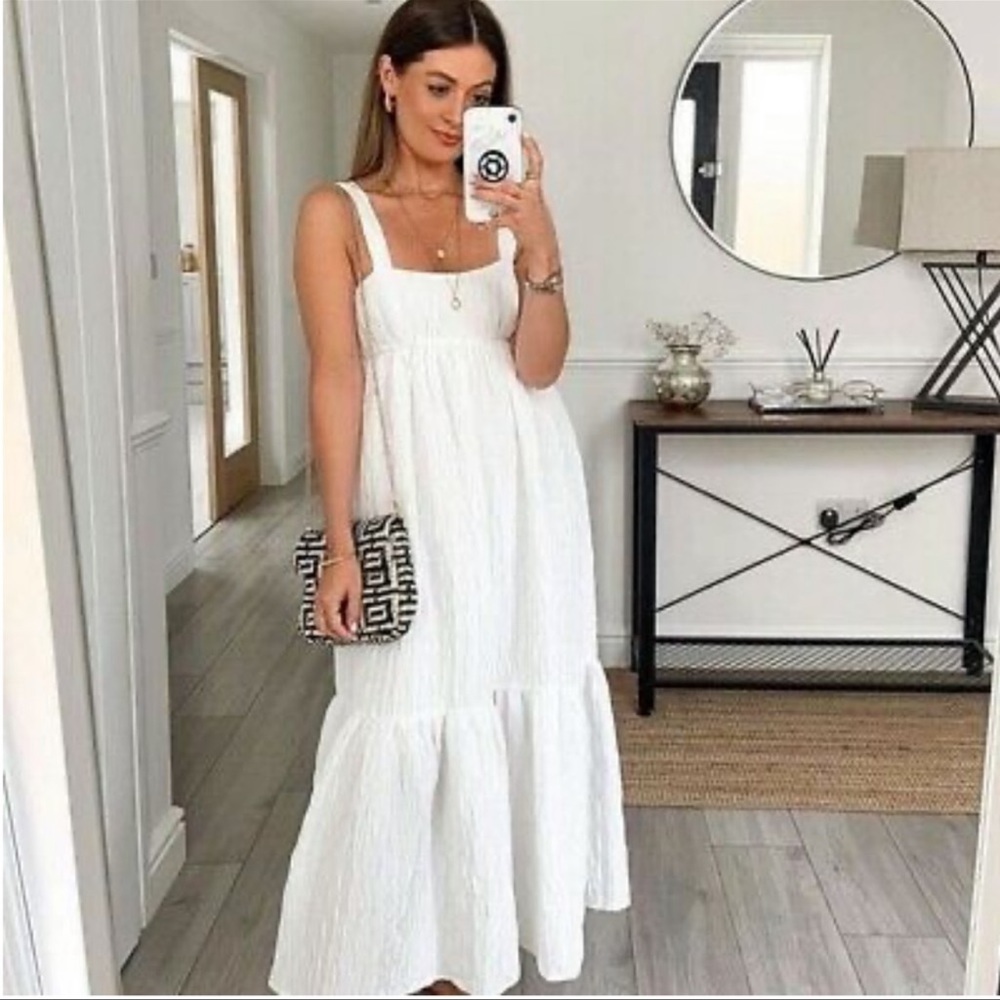 NWT ZARA VOLUMINOUS TEXTURED WEAVE DRESS Summer dress 2022